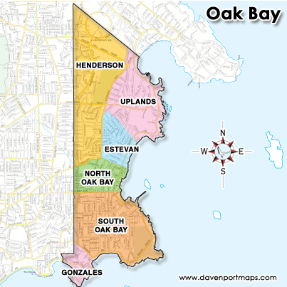 Map of Oak Bay